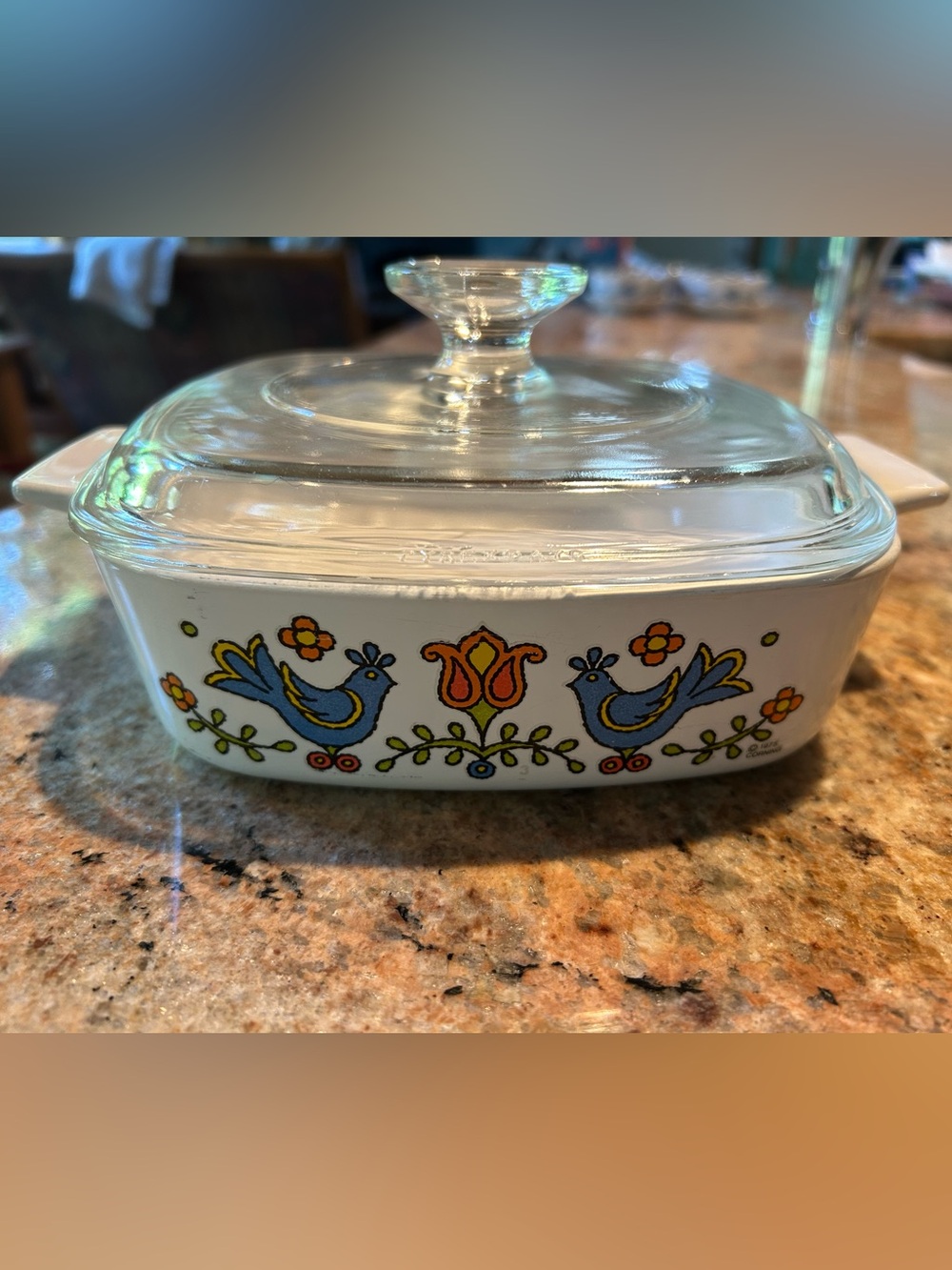 Corningware “Country Festival” A-1-B w/Pyrex Glass Lid #A-7-C (1) 2 piece set.